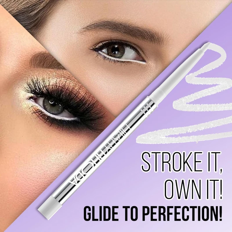 PREMIUM Stroke It Eye Pencil | Coloured Eyeliner and Kajal Pencil | Easy Glide & Quick-Drying Formula | Matte Finish | Built-in Sharpener | 0.26g (Ocean Blue | Shade 03) SH-7711 - Thumbnail 3